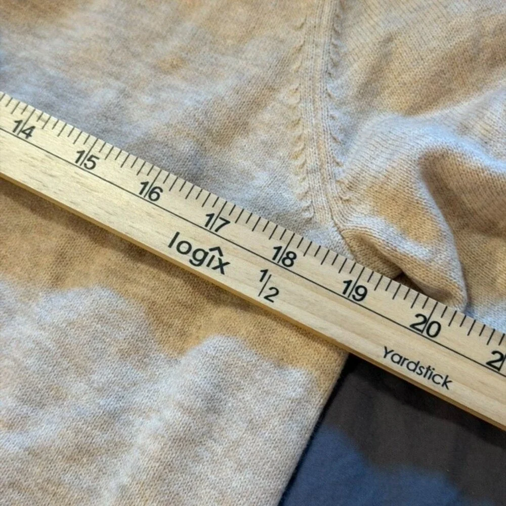 J. Jill Colorblock Cardigan Minimalist Women M Tan Cream Brown Earth Tones NEW